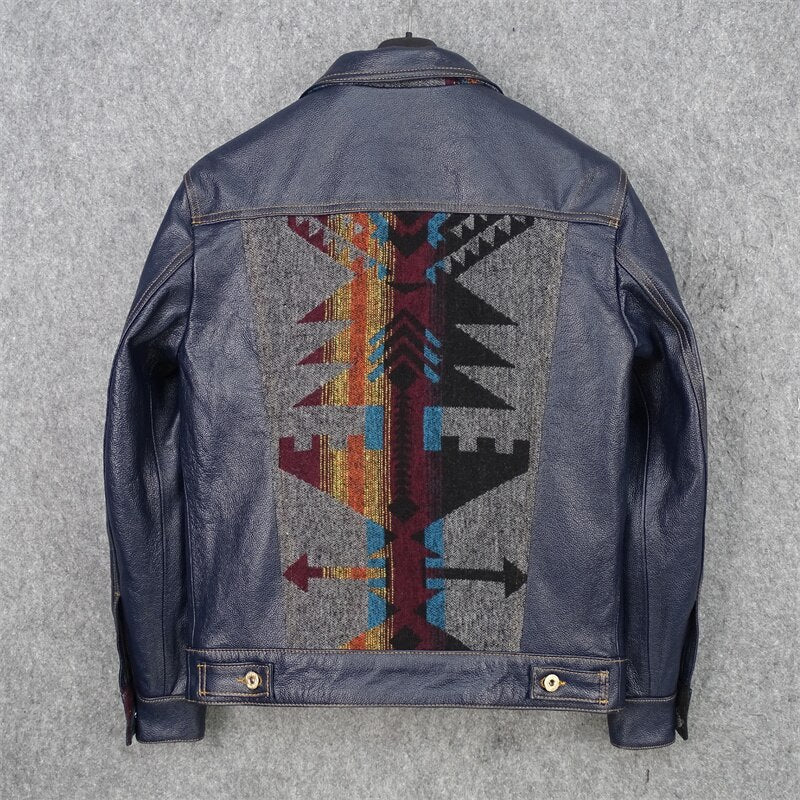 Cuero Slim Blue Jacket
