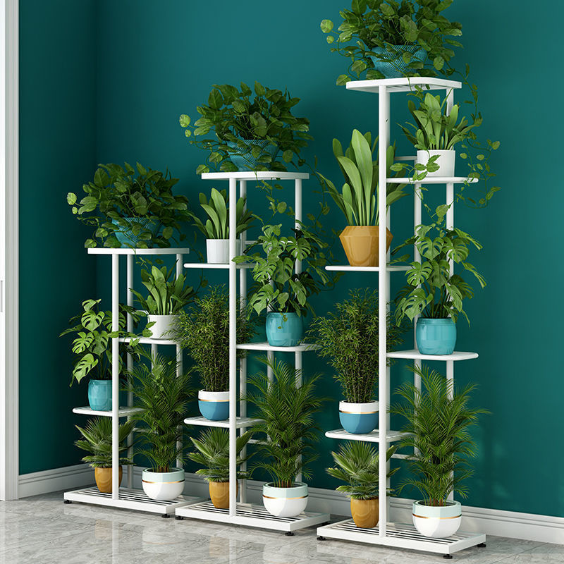 Iron Shelved 8 Tier Plant Stand