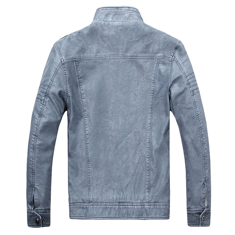 Retro Faux Leather Jacket