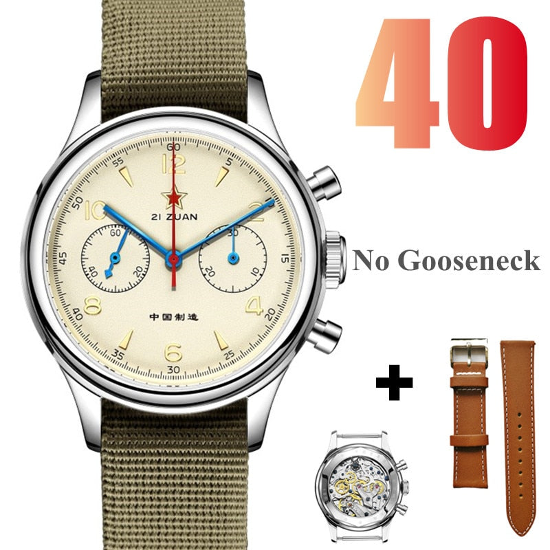 RED STAR 38mm Men's Chronograph Watch