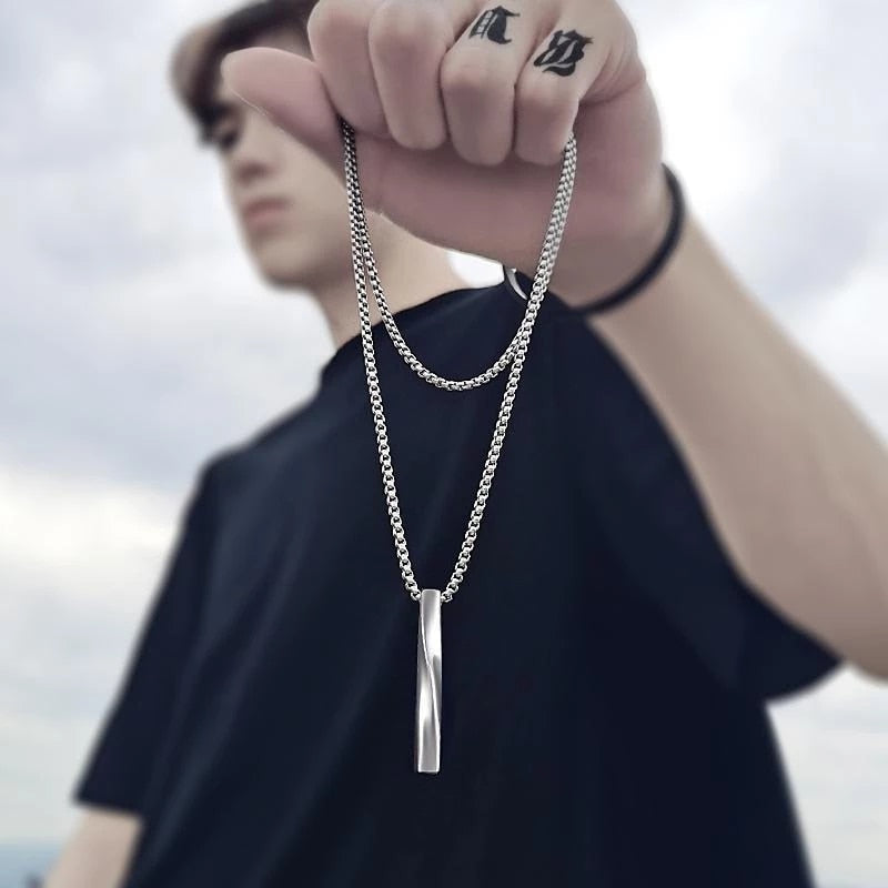 Geometric Stainless Steel Pendant