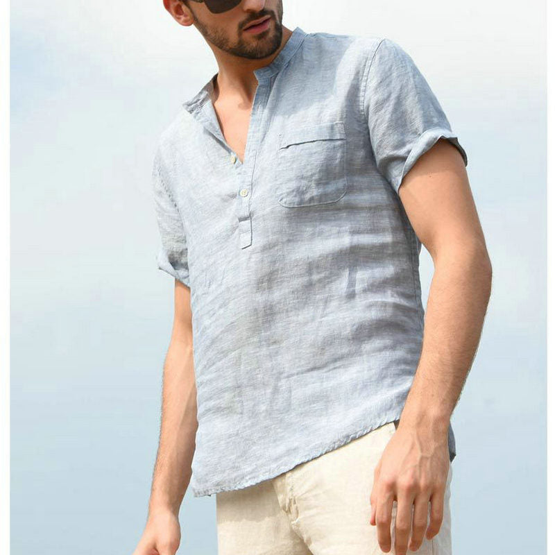 RS V Neck Linen Shirt