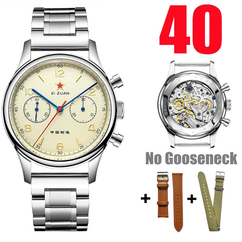 RED STAR 38mm Men's Chronograph Watch