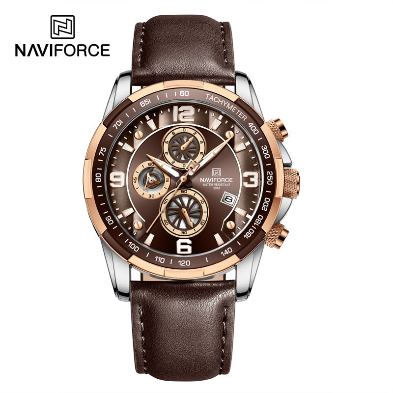 NAVIFORCE Waterproof Leather Watch