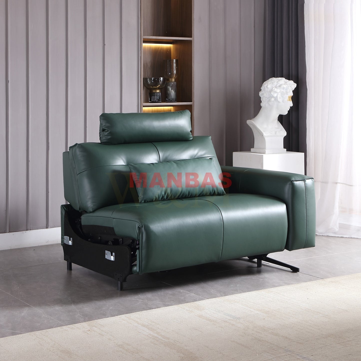 Italian Leather Electric Reclining Sofa Set