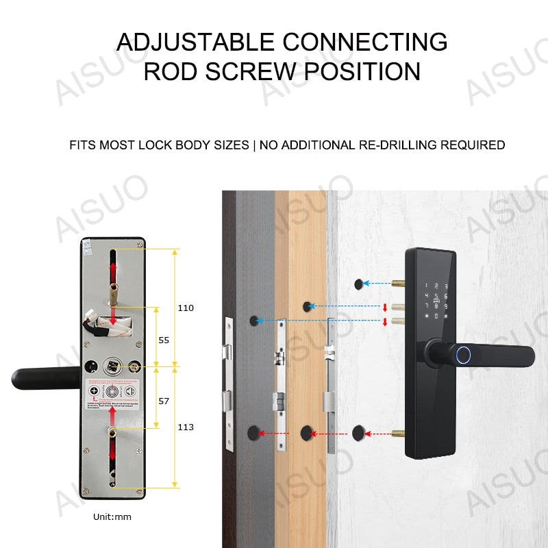 AISUO Bluetooth Fingerprint Smart Door Lock