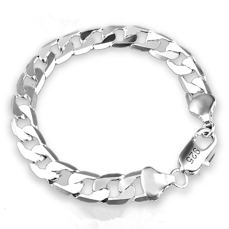 Sideways Silver Bracelet