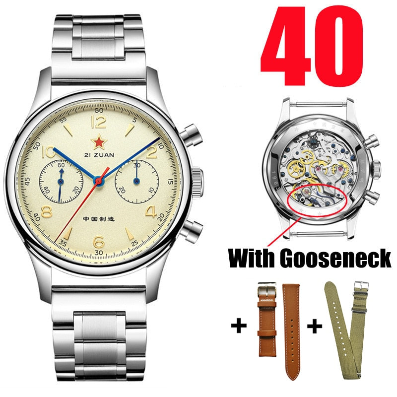 RED STAR 38mm Men's Chronograph Watch