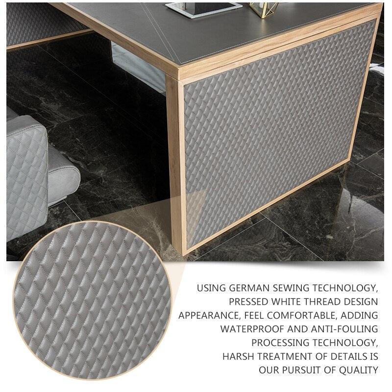 Minimalist Plaid Desk