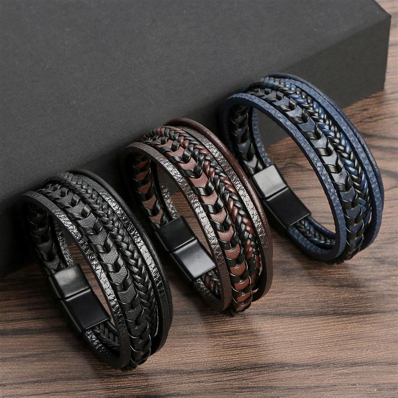 Alloy Clasp Leather Bracelet