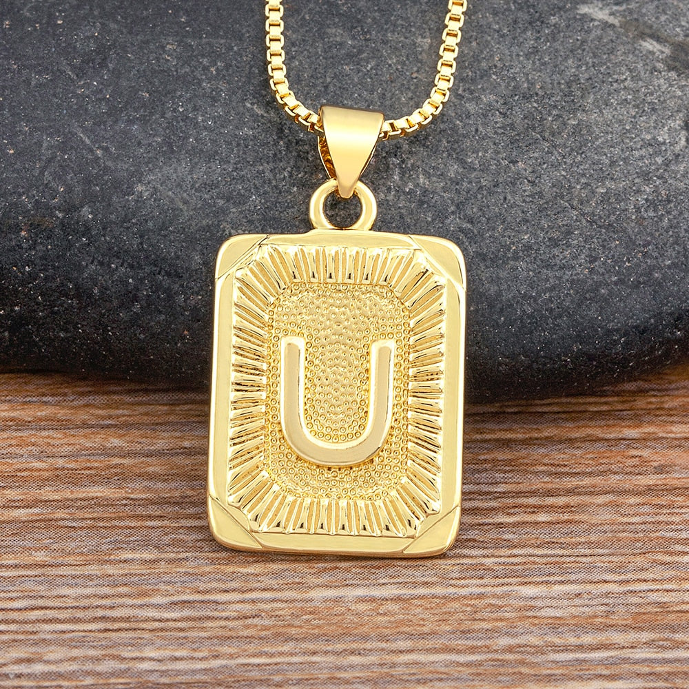 A-Z Gold Plated Letter Pendant