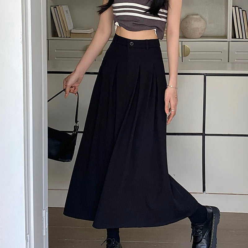 Elegant Long Black Skirt