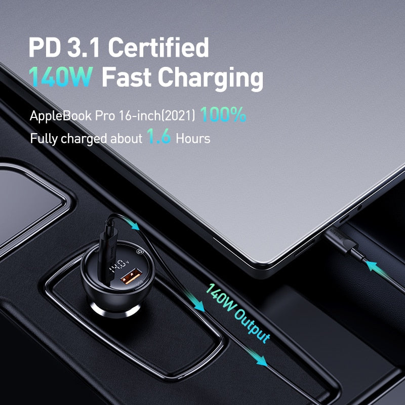 Baseus 140W PD3.1 Car Charger