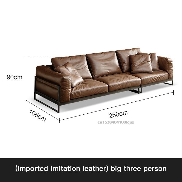 MAVISUN Italian Style Leather Couch