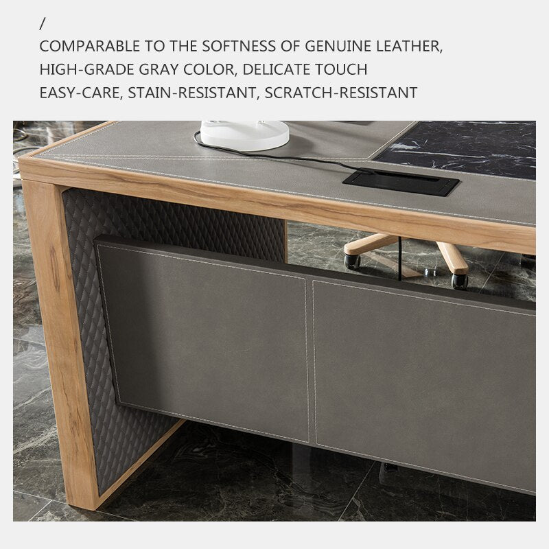 Minimalist Plaid Desk