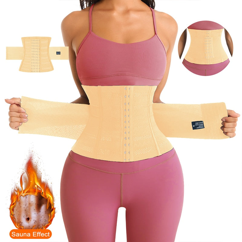 MISTHIN Double Belt Waist Cincher