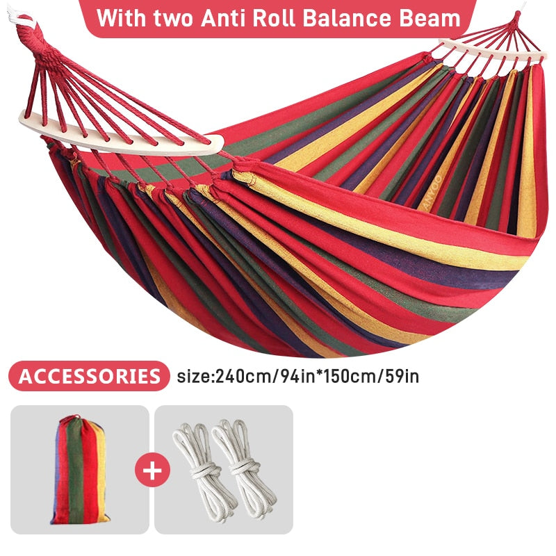 250*150cm 2 Person Canvas Hammock