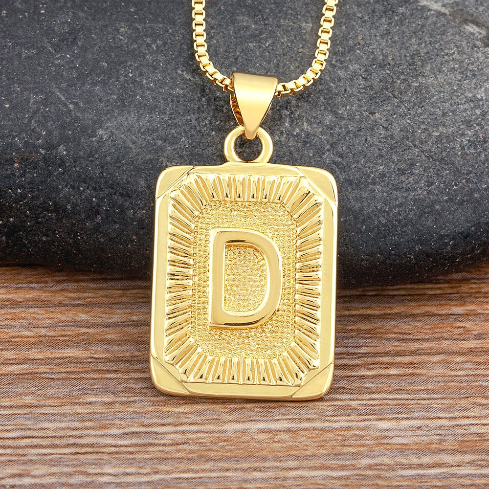 A-Z Gold Plated Letter Pendant