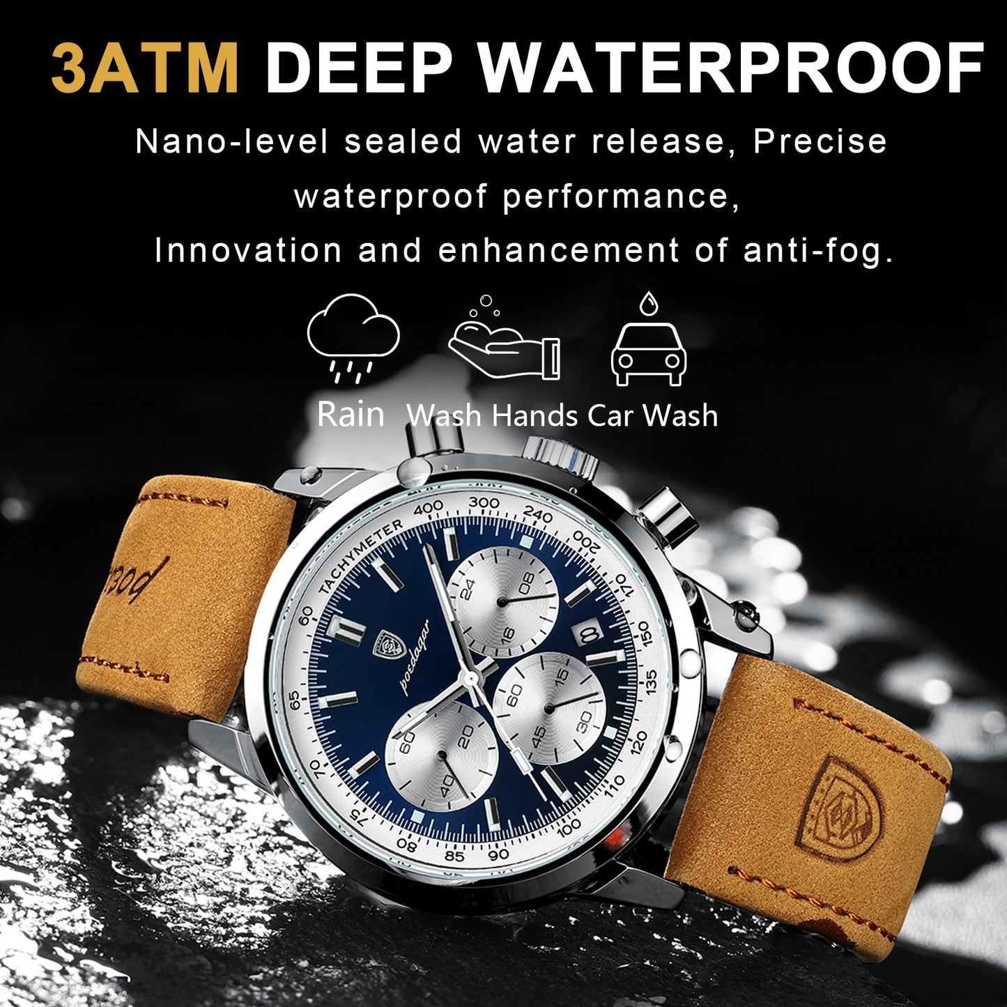 POEDAGAR High Quality Waterproof Watch