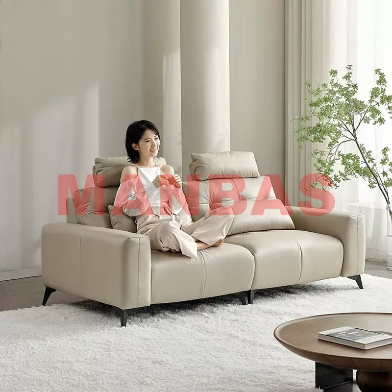 Italian Leather Electric Reclining Sofa Set