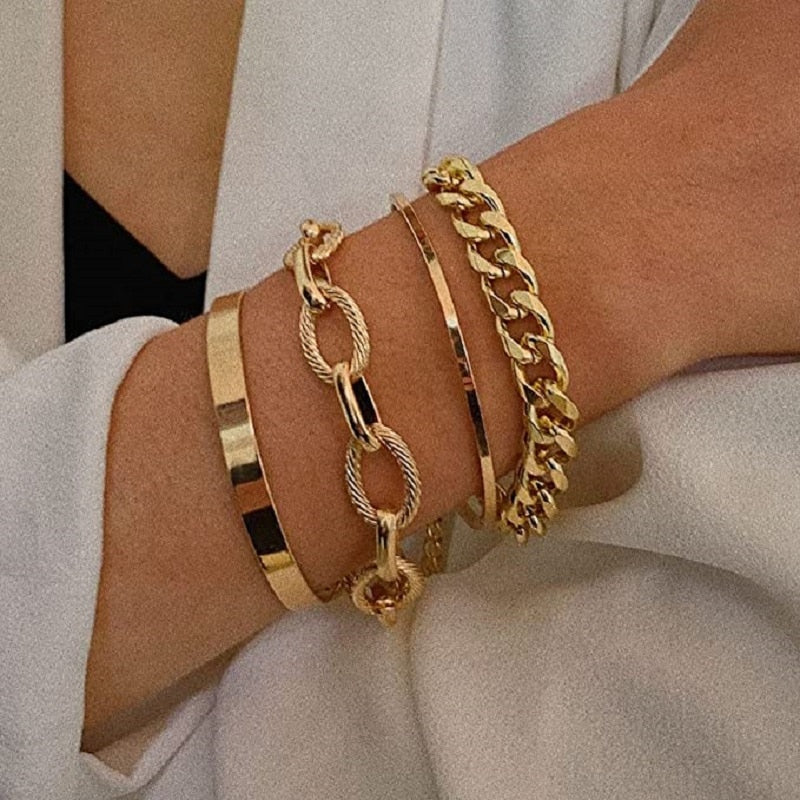VQYSKO 4mm Stainless Steel Bangles