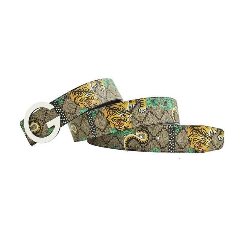 Green Tiger Leather Belt