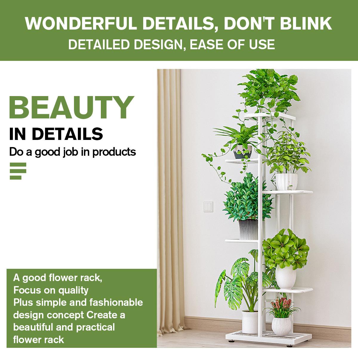 Iron Shelved 8 Tier Plant Stand
