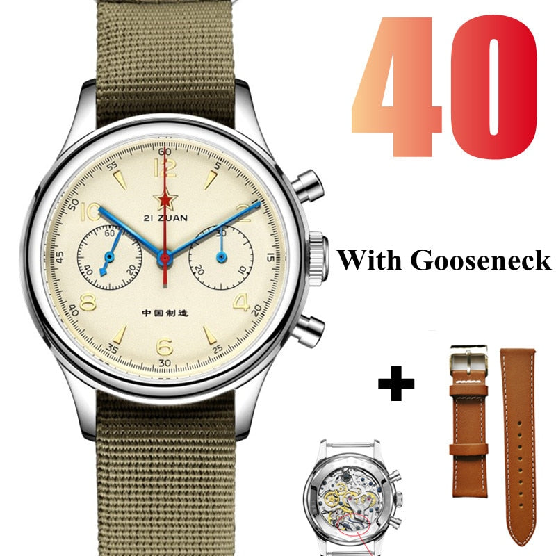 RED STAR 38mm Men's Chronograph Watch
