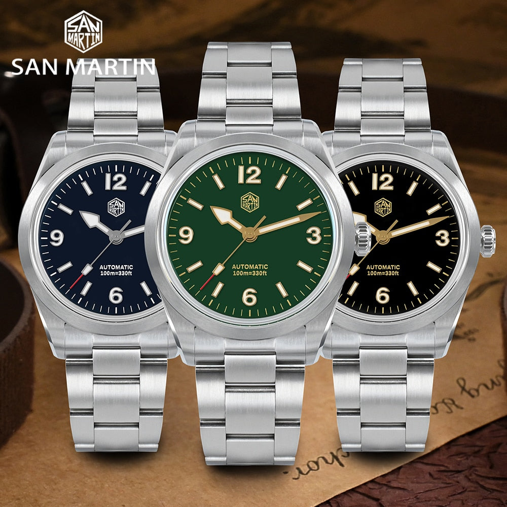 San Martin 38mm Vintage Dial Watch