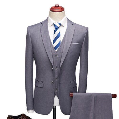 YIKUO Luxury 3 Piece Suit