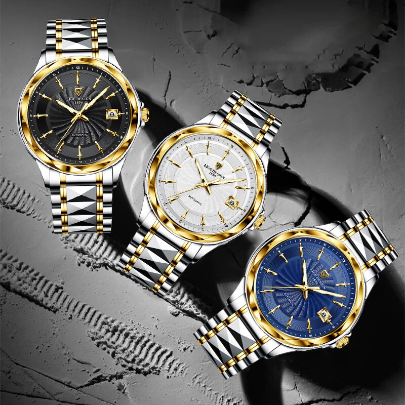 LIGE Sapphire Glass Automatic Watch