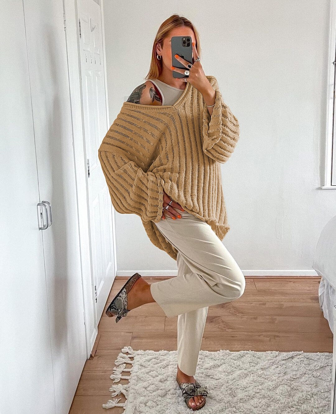 V-Neck Oversized Sweater