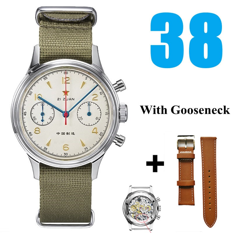 RED STAR 38mm Men's Chronograph Watch