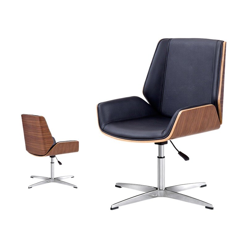 Mid-Back Bentwood Office Chair