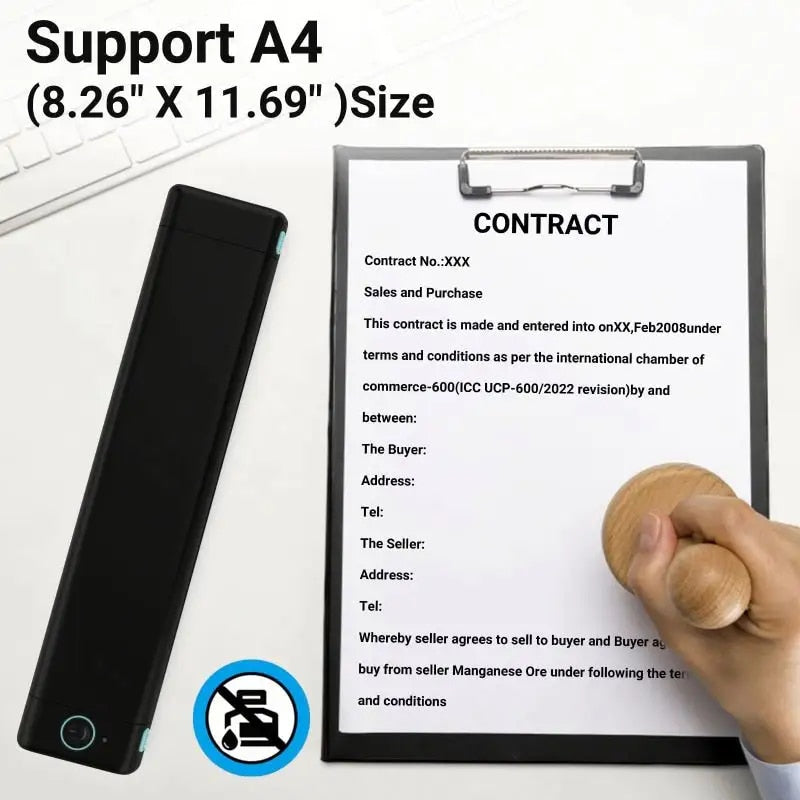 M08F A4 216mm Portable Thermal Printer