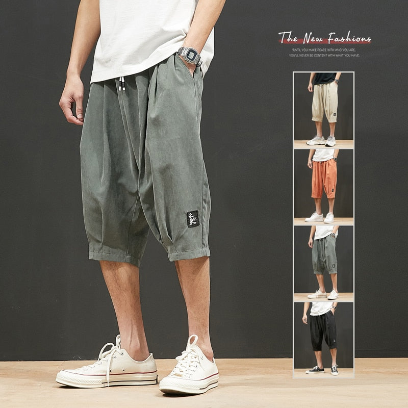 Loose Knee-Length Shorts