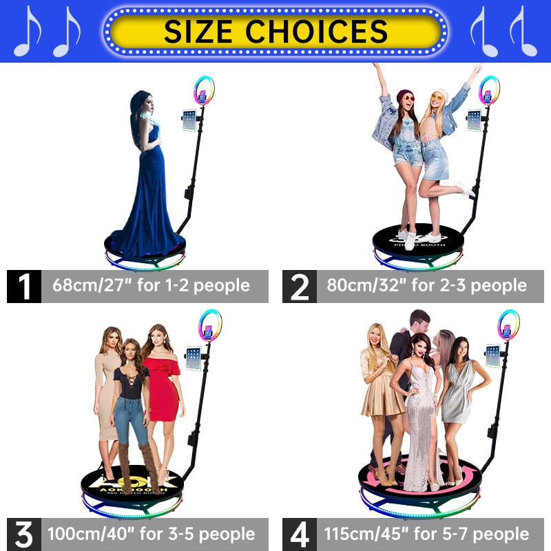 Automatic 360 Photo Booth Degree Camera Spinner