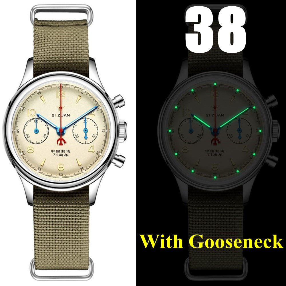 RED STAR 38mm Men's Chronograph Watch