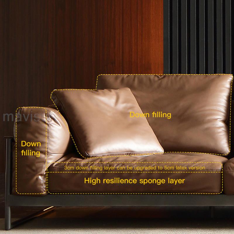 MAVISUN Italian Style Leather Couch