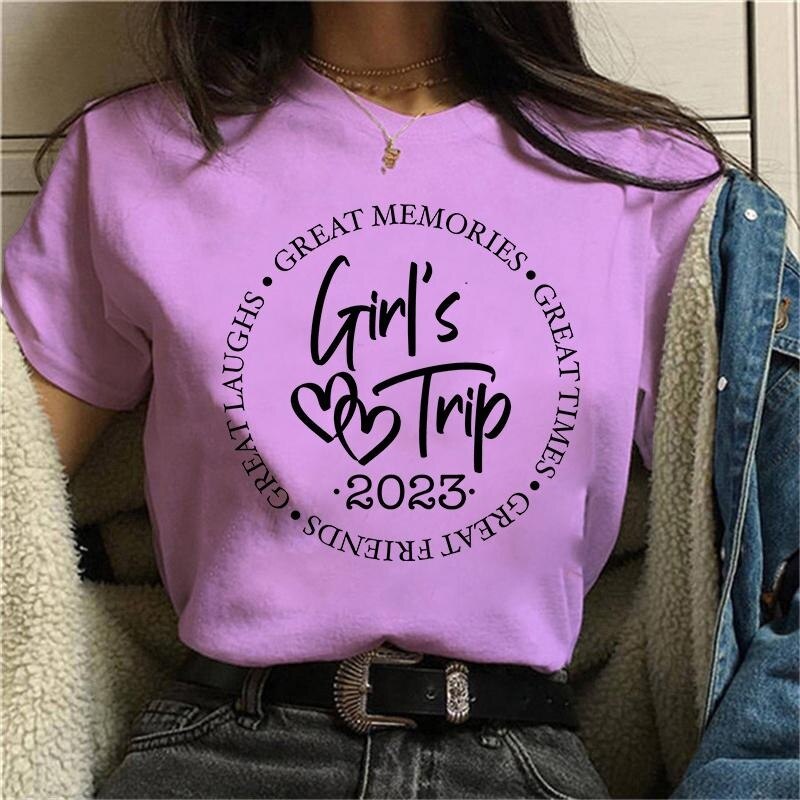 Summer Casual Girls Trip Tee