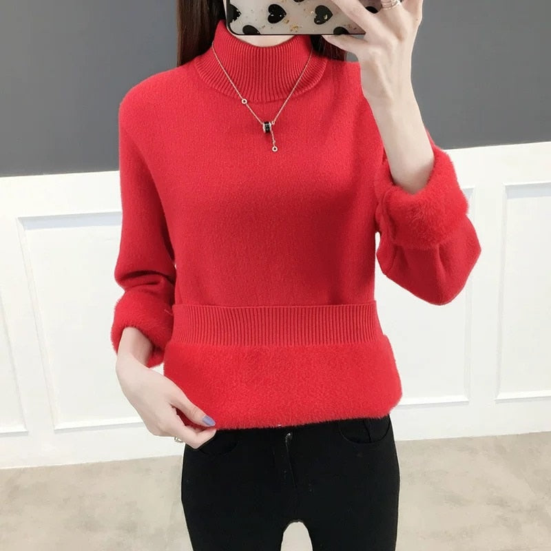 Cable Knit Turtleneck Sweater