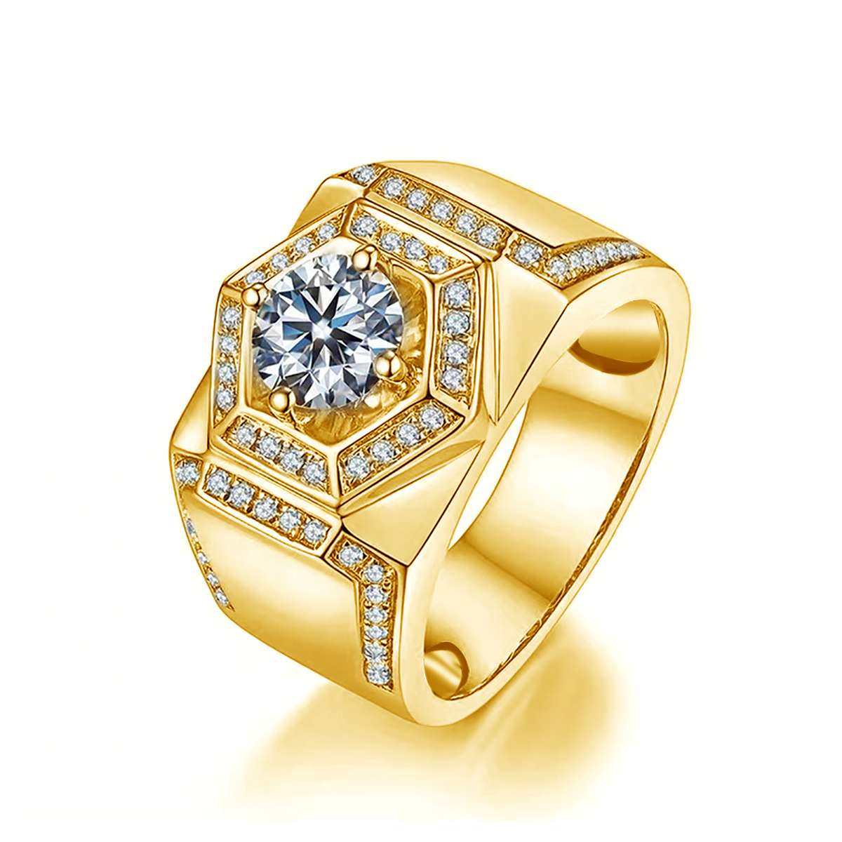 Round Cut Moissanite Diamond Ring