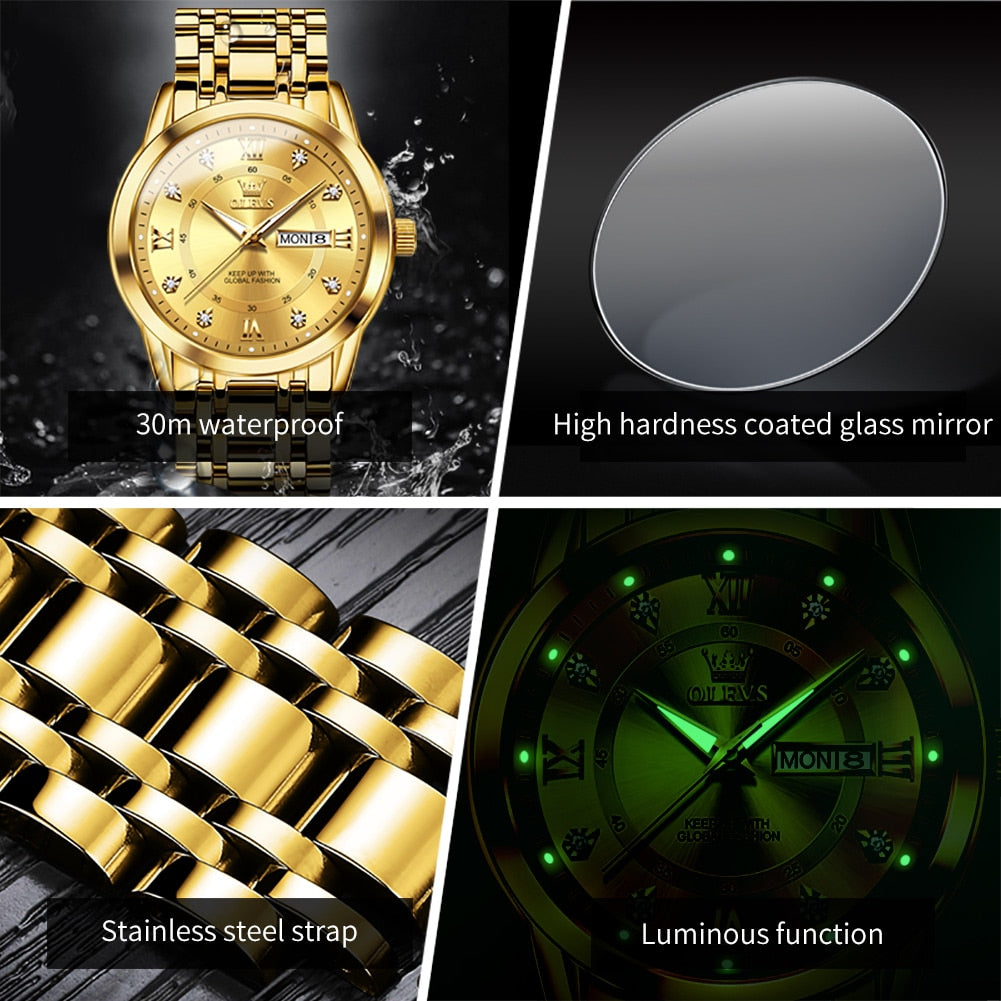 OLEVS Luminous Gold Watch
