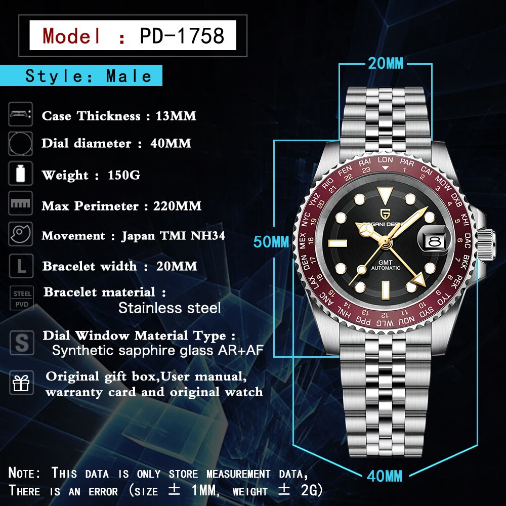 PAGANI DESIGN Japanese NH34 Watch