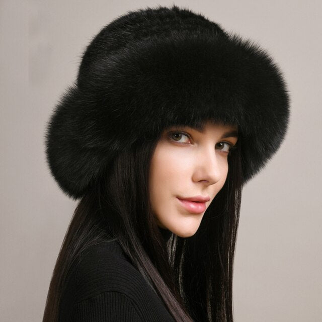 Knitted Mink Fur Hat