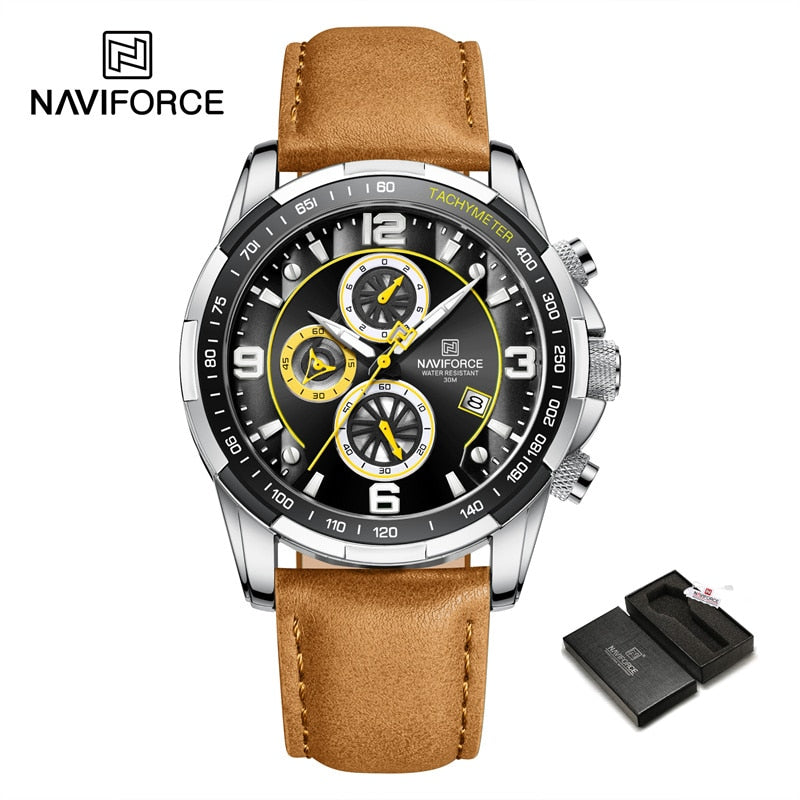 NAVIFORCE Waterproof Leather Watch