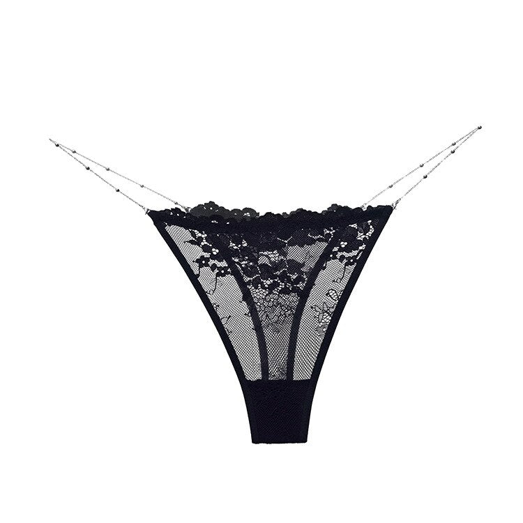 Solid Chain V Panties