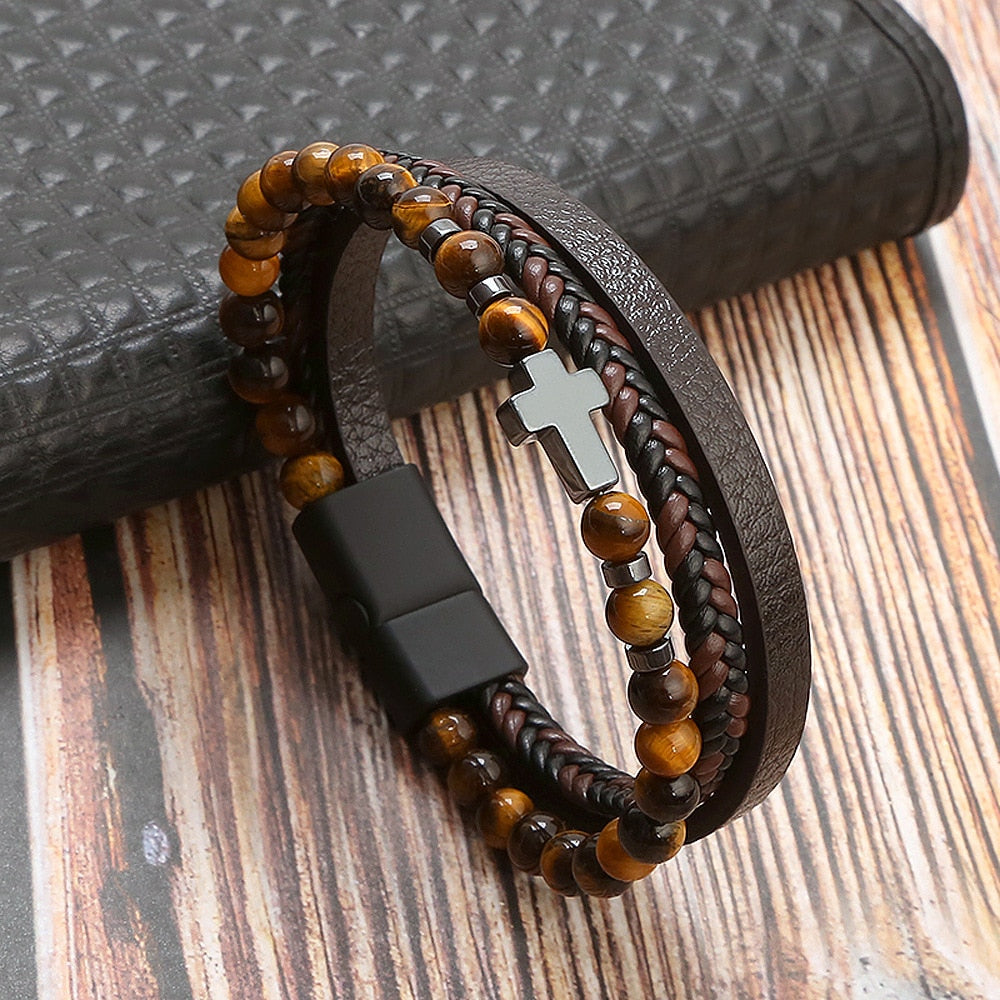 Hot Bead Leather Bracelet