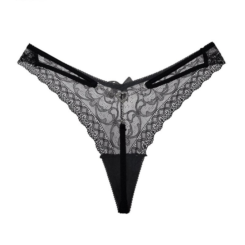 Solid Chain V Panties