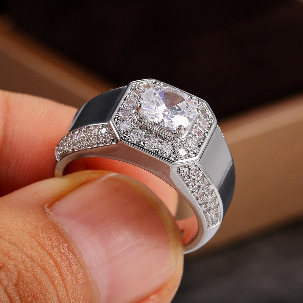 Luxury Crystal Zircon Wedding Ring